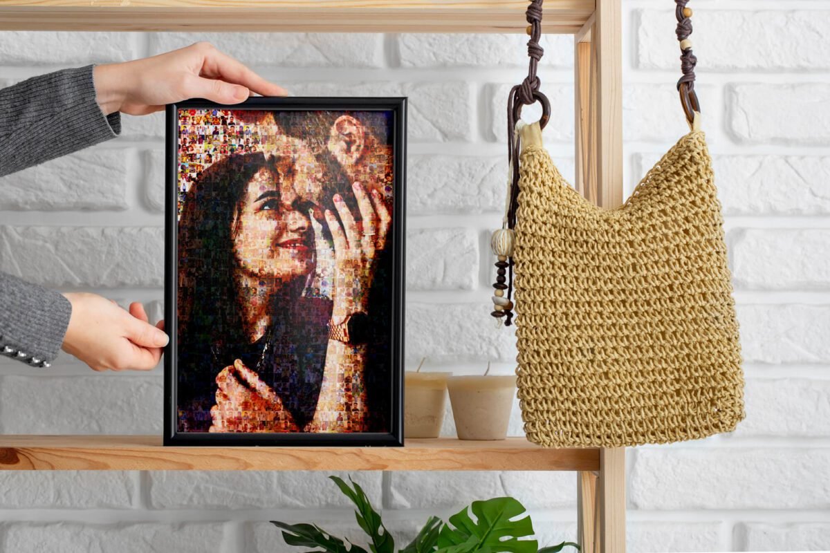 Personalized Mosaic Frame | Custom Photo Collage Frame for Memories