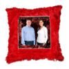 Personalized Red Fur Cushion