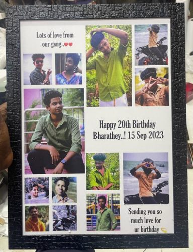 Customised Photo collage frame for Birthday ,Anniversay photo review
