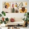 Set of 3 Abstract ladies Boho modern art design