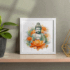 Vignettestore's Digital Painting of a Buddha Statue-Contemporary Buddha Painting