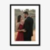 Black photo frame with mat & glazing