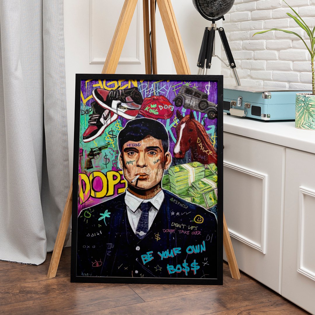 Empowerment Graffiti Art Frame - Be Your Own Boss Wall Decor