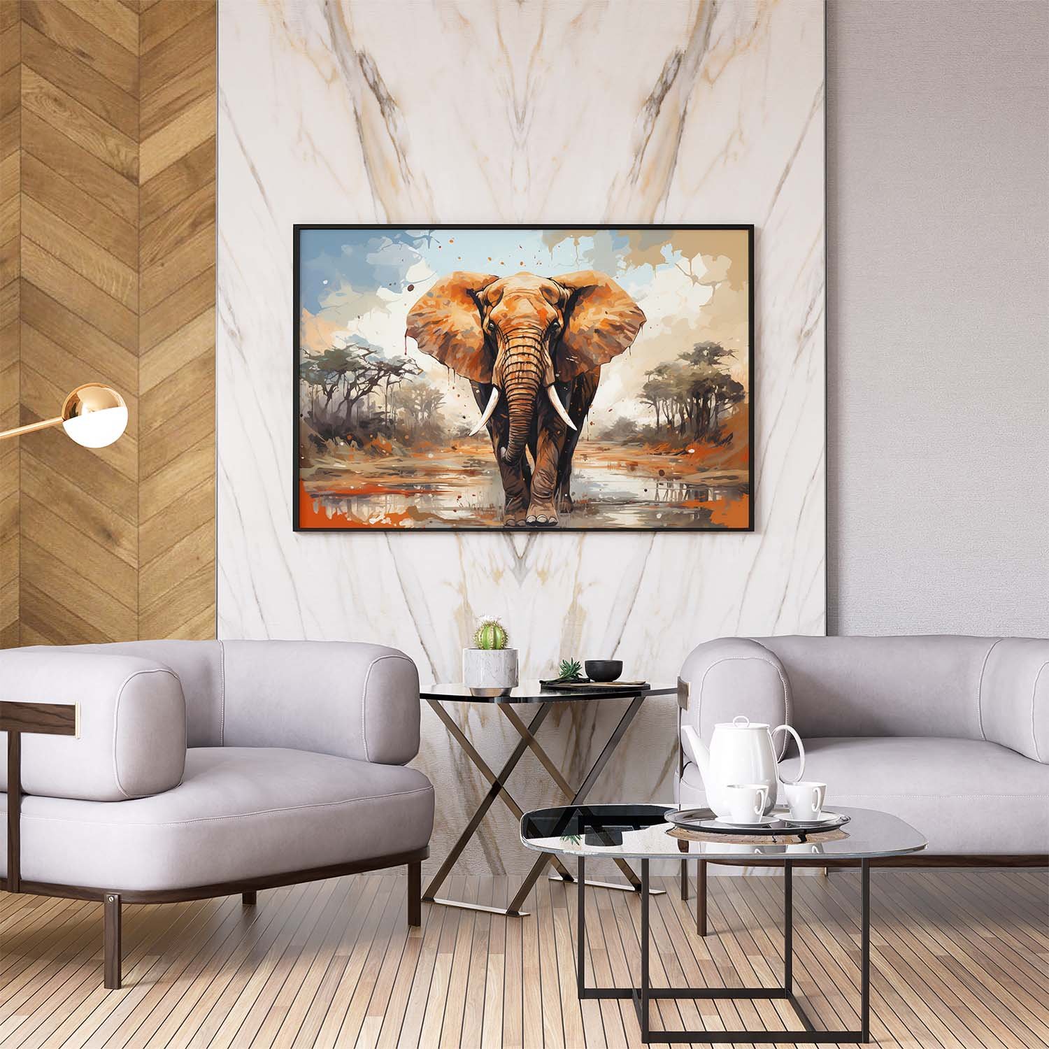 Elephant painting Colour Full Paintings