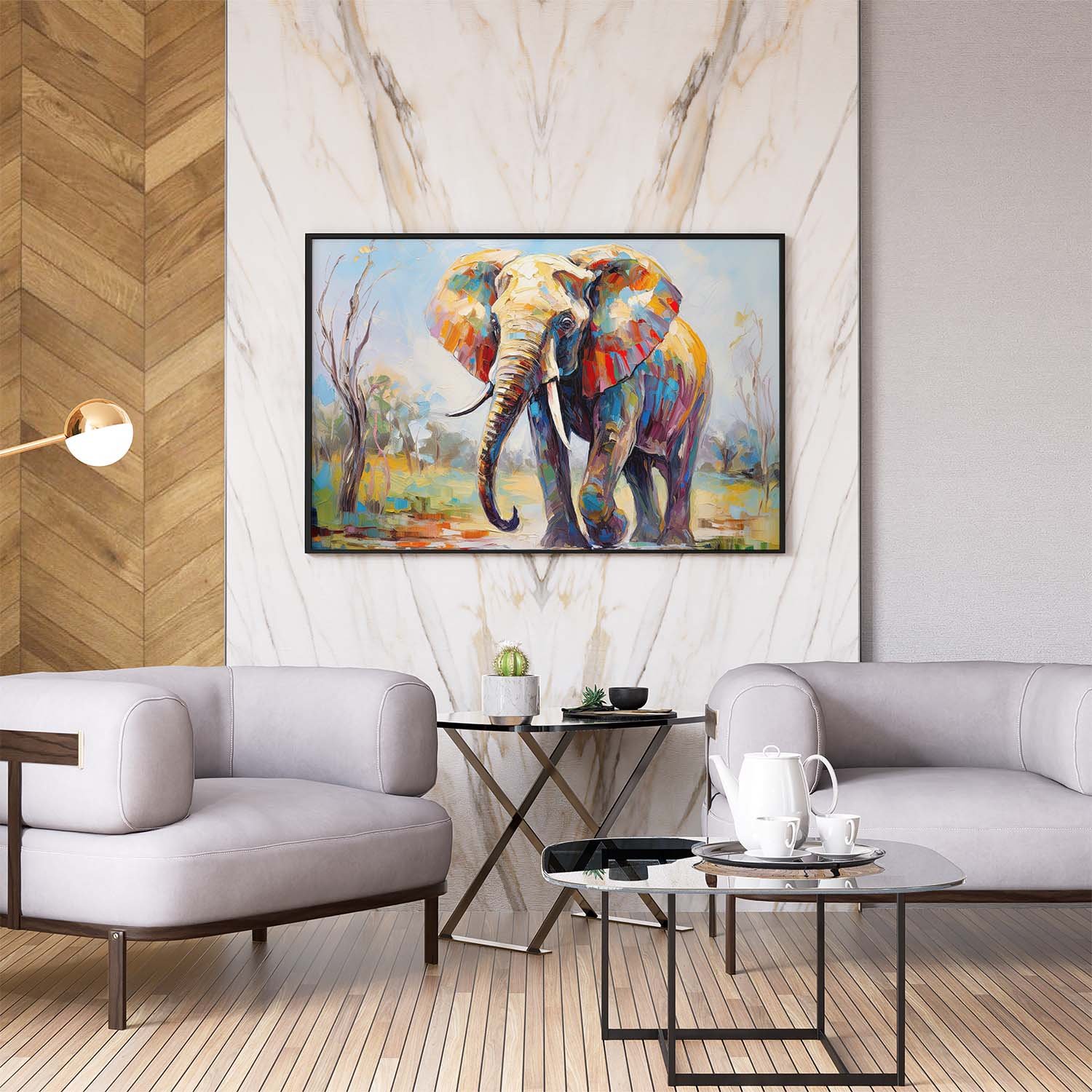 Elephant painting Wall Painting