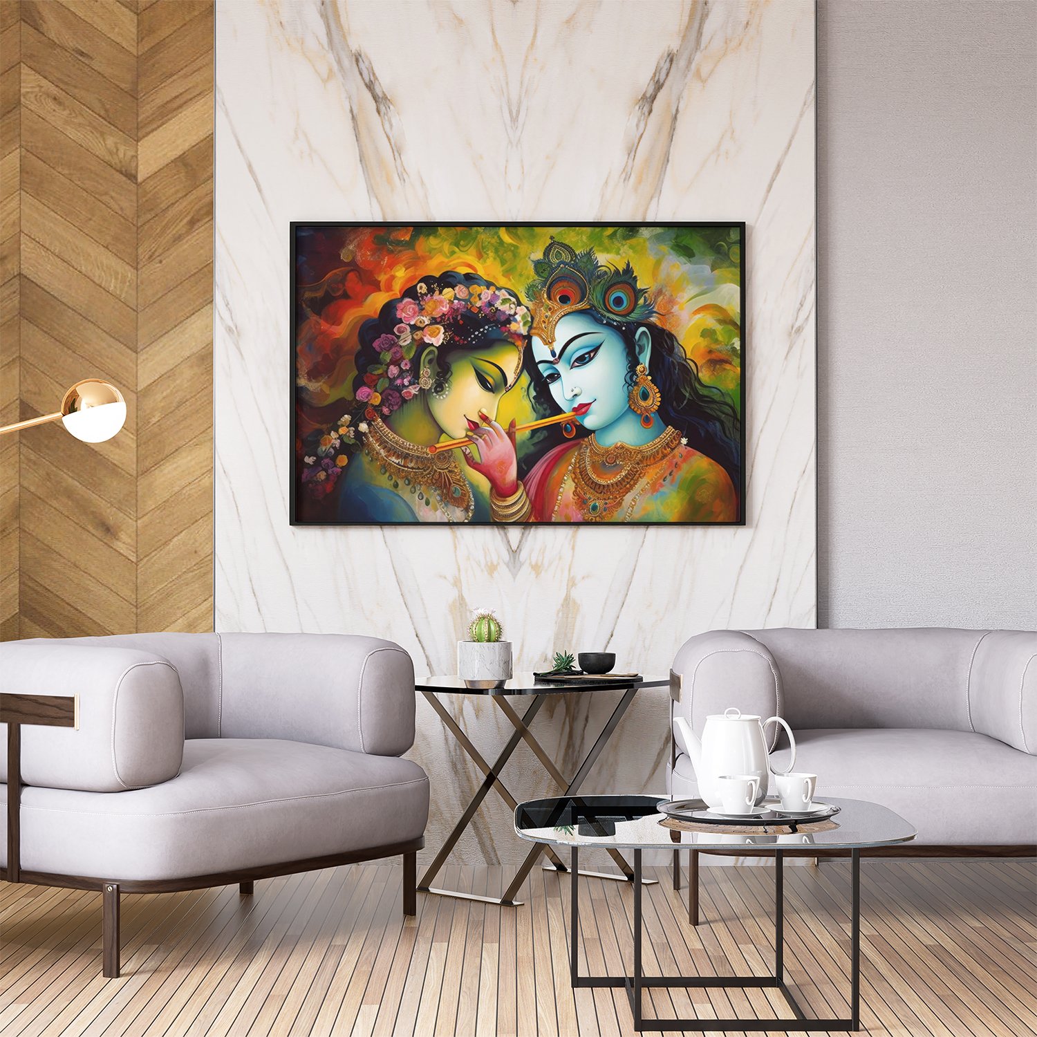 Radha Krishna Home Wall Painting