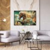 Running Horse Painting for Living Room – Elegant Home Decor