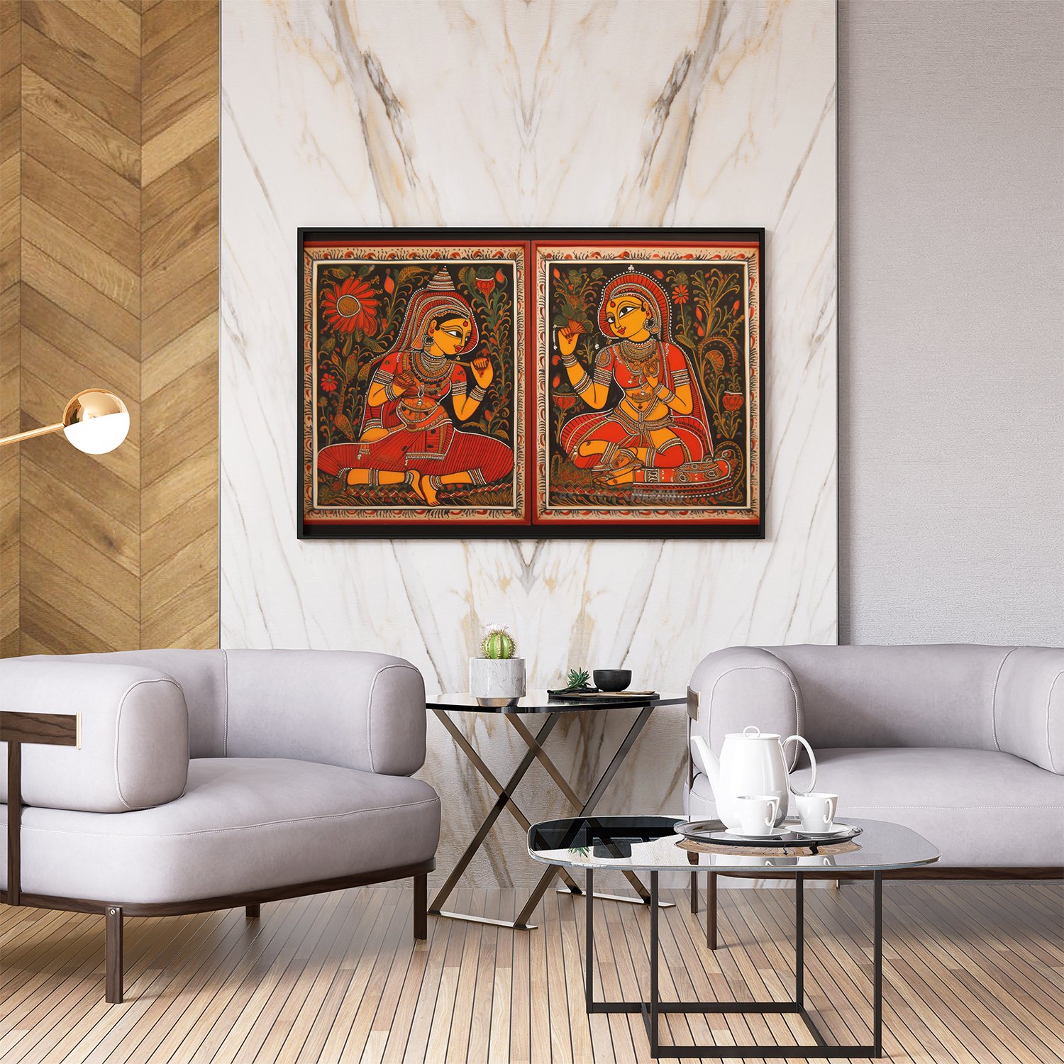 Lord Radha Krishna Home Wall Painting