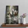 Beautiful Six Running Horses Canvas Wall Painting