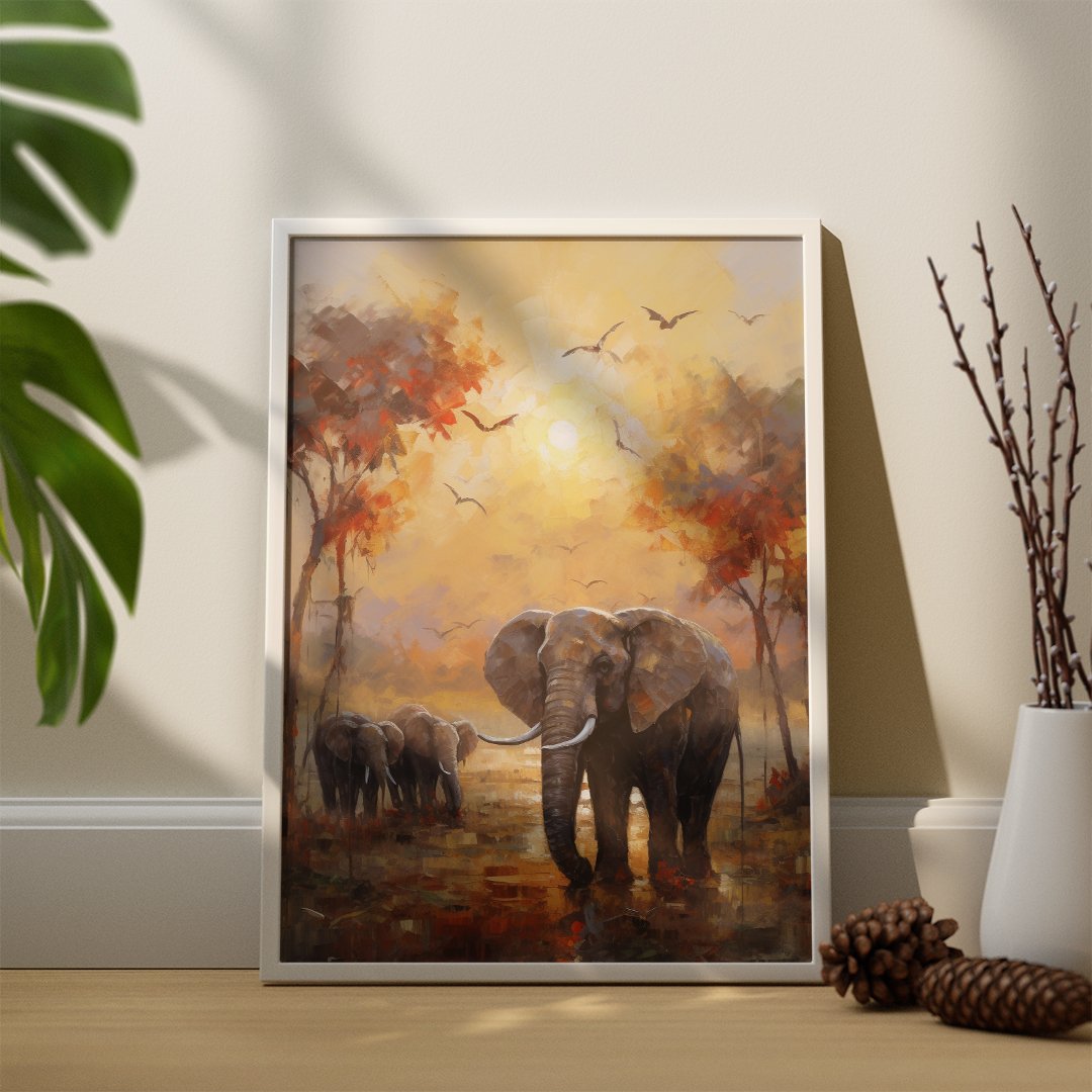 Animal Elephant Wall Art Painting