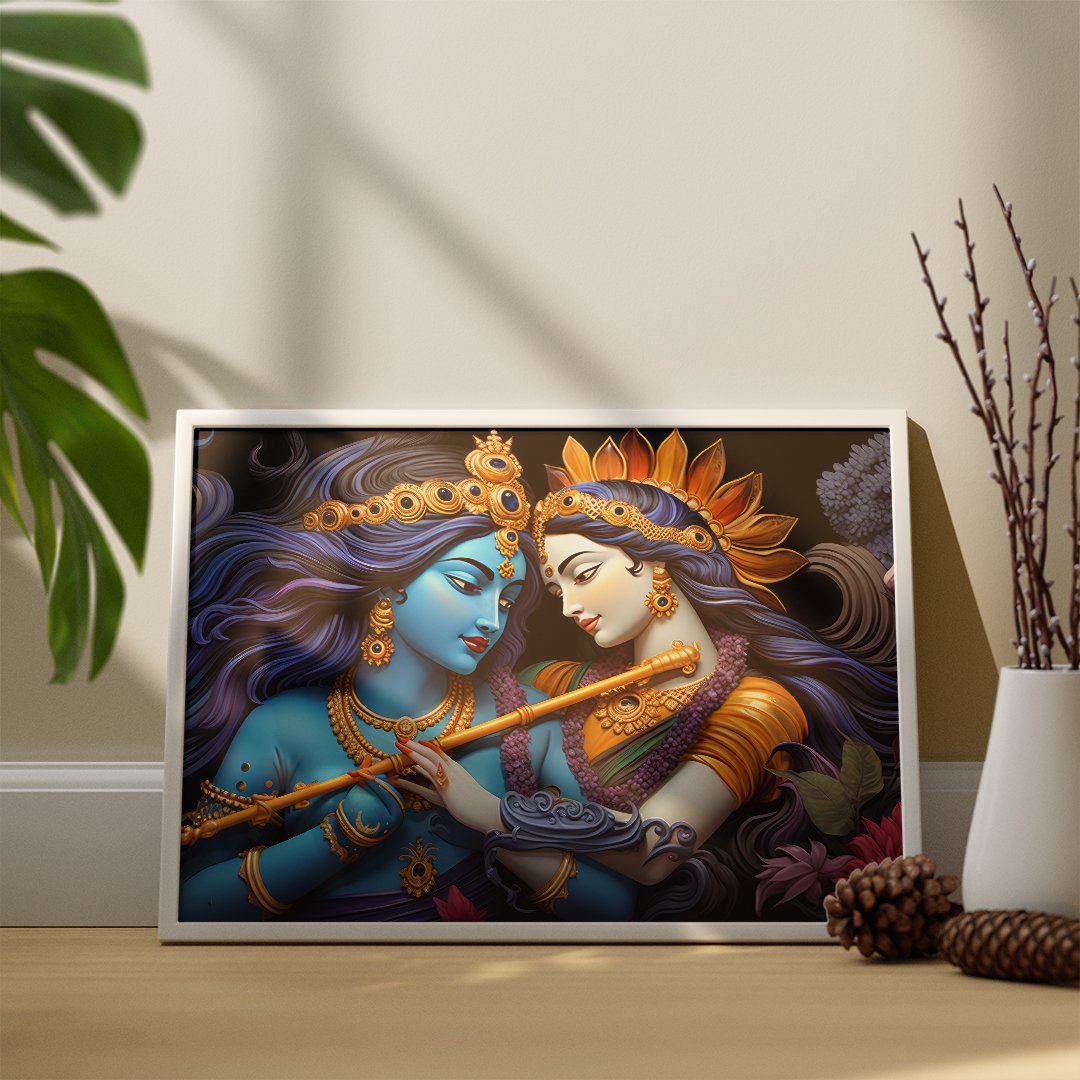 Lord Radha ji  Krishna ji Home Arts Painting