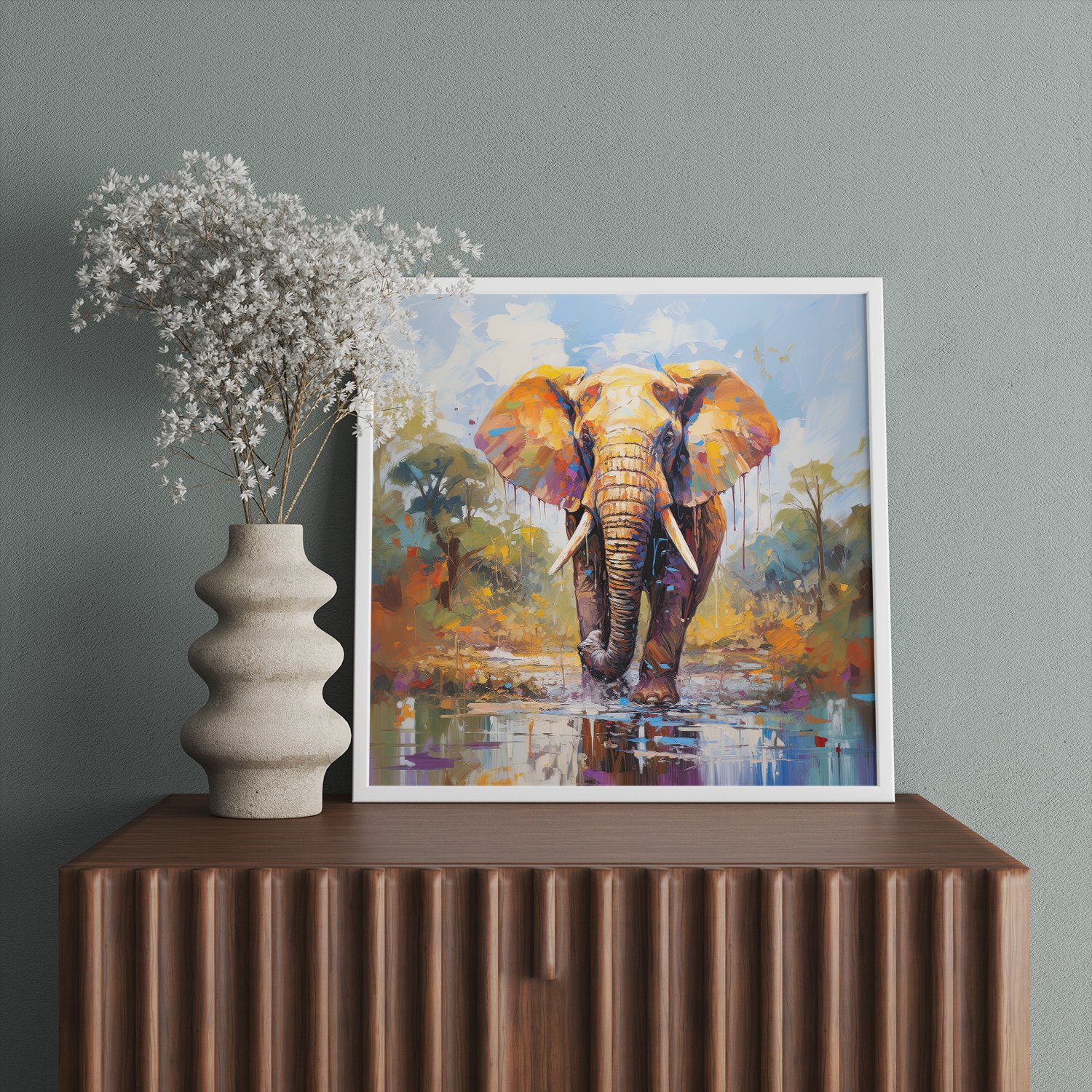 Elephant painting Wall Paintings