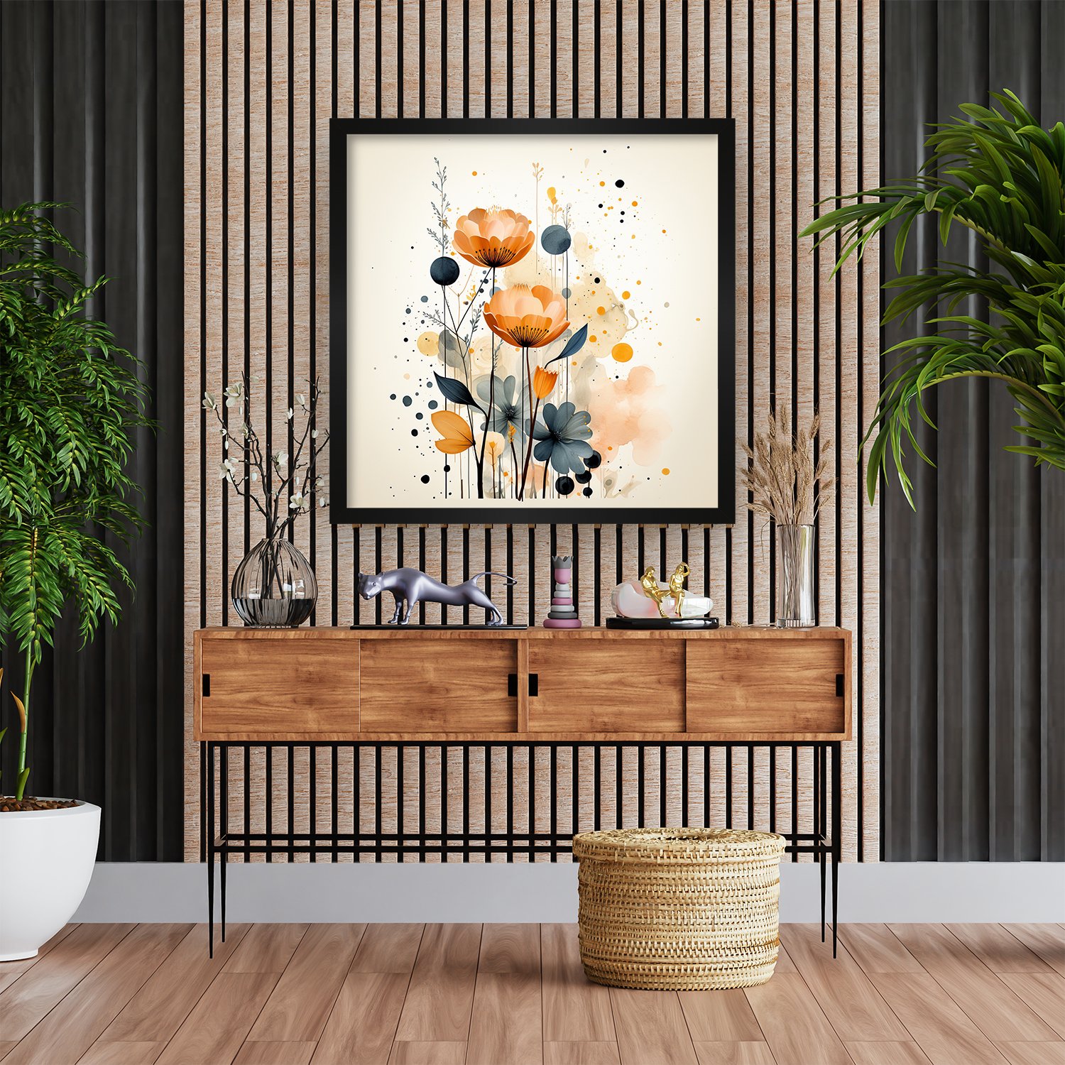 Abstract Flowers Matisse Style wall Decor Arts