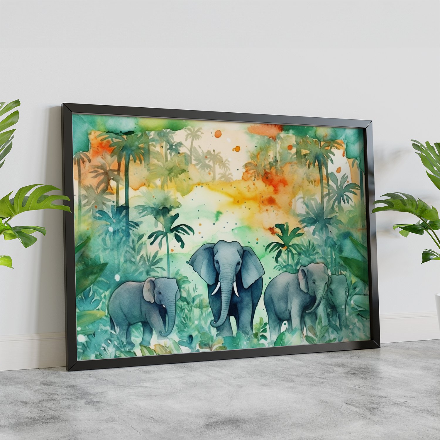 Elephant painting Walls Painting