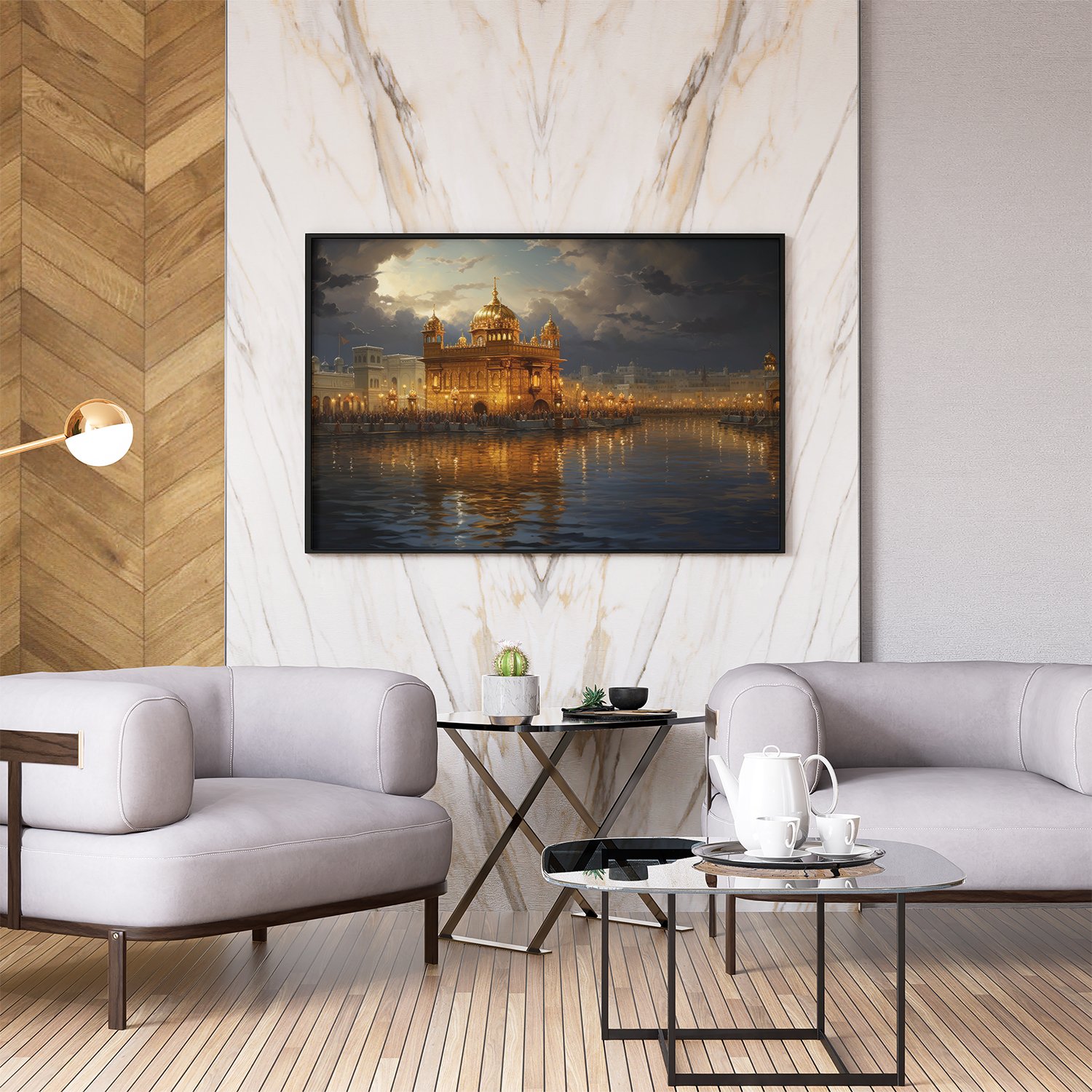 Historical Golden Temple Wall Art Paintings