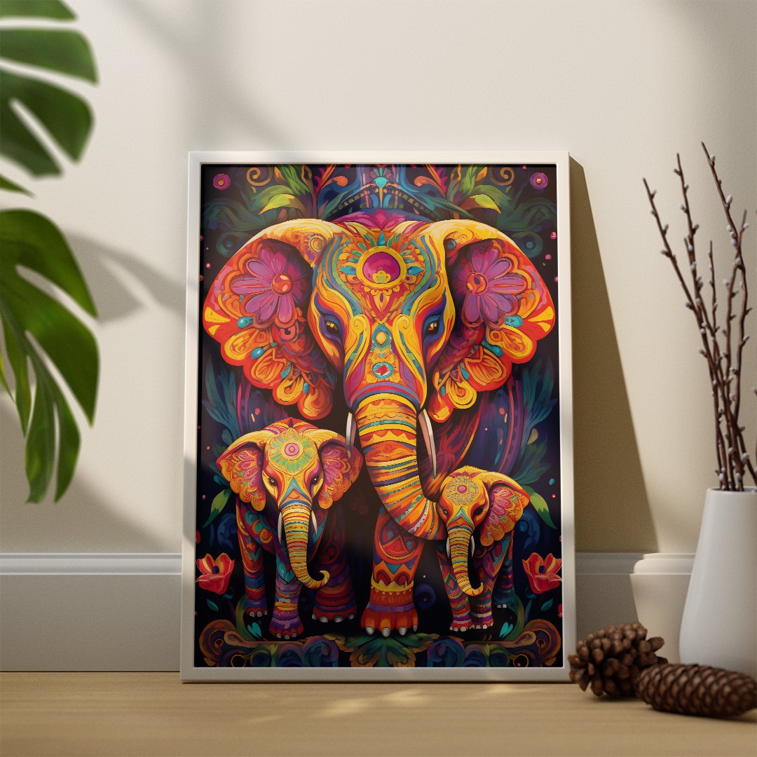 Animal Elephant Wal Art Paintings
