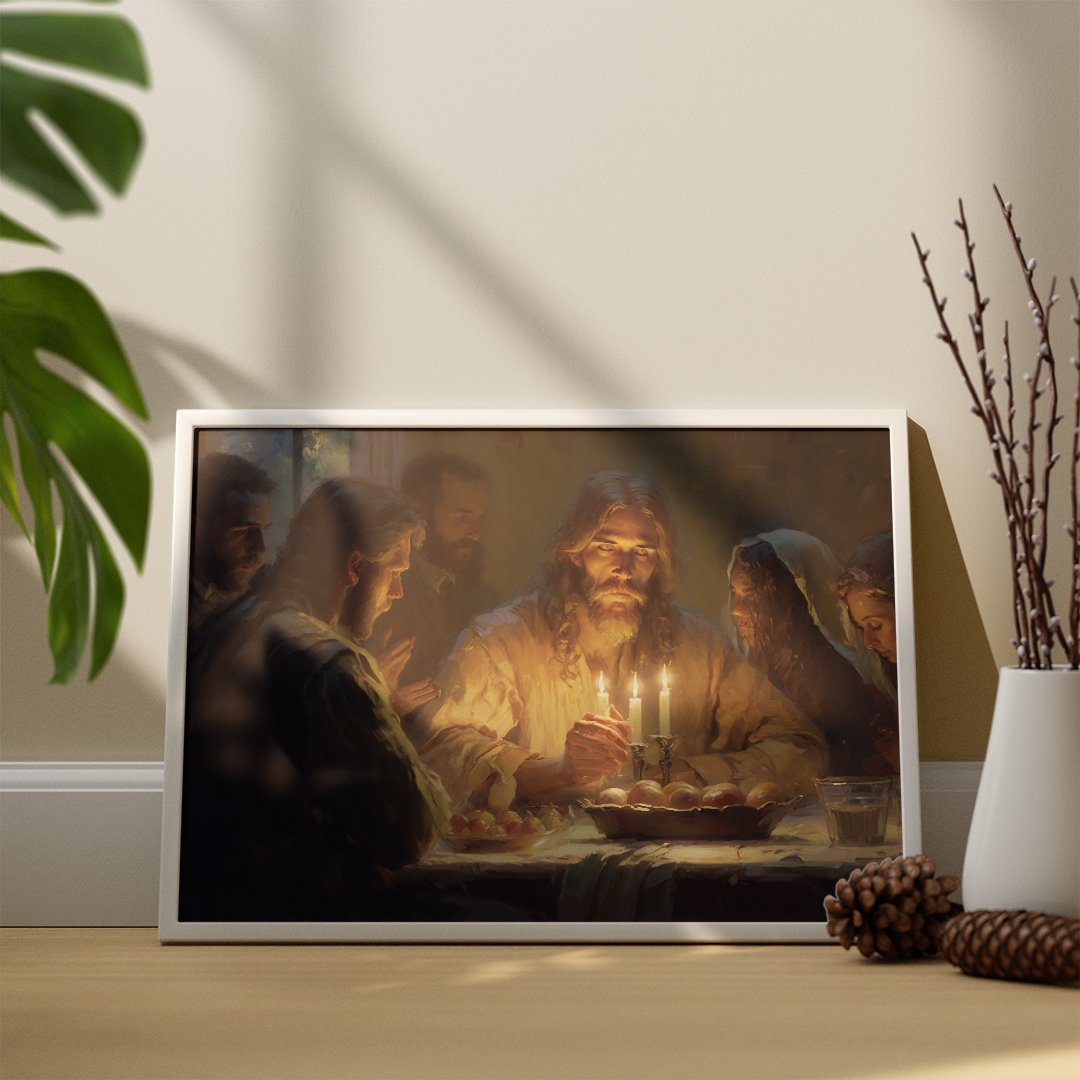 Last supper religious concept assembly jesus christ