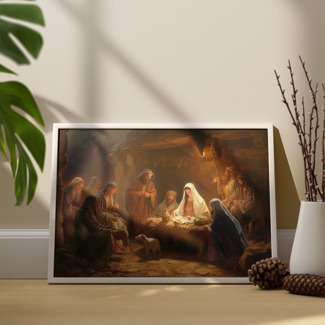 Nativity scene vertep religious Painting