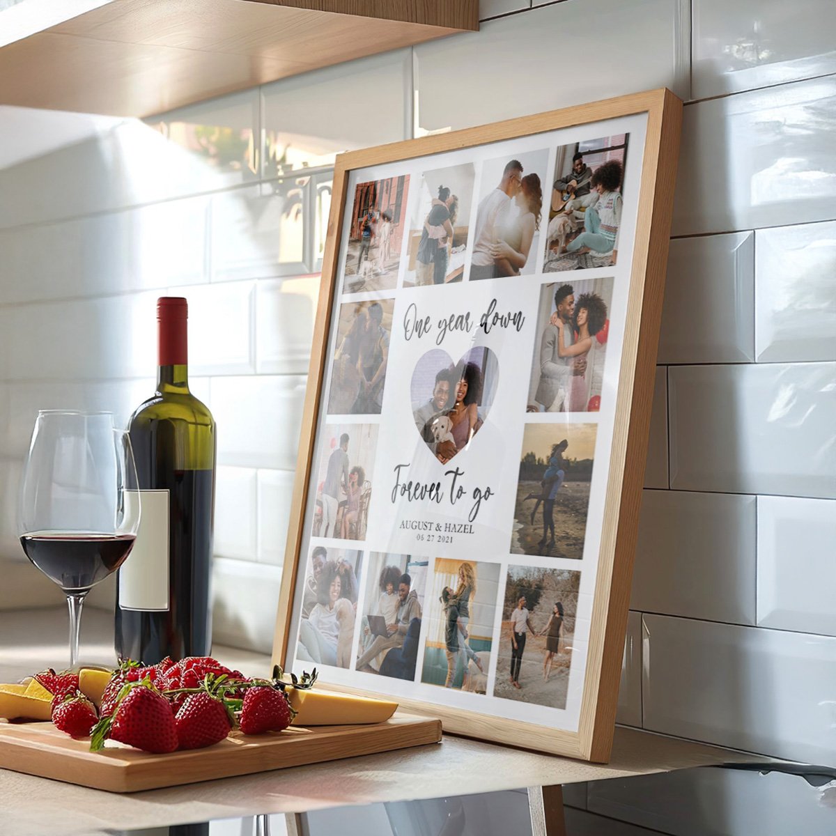 Custom Photo Collage | Personalized 1st Anniversary Gift for Him or Husband