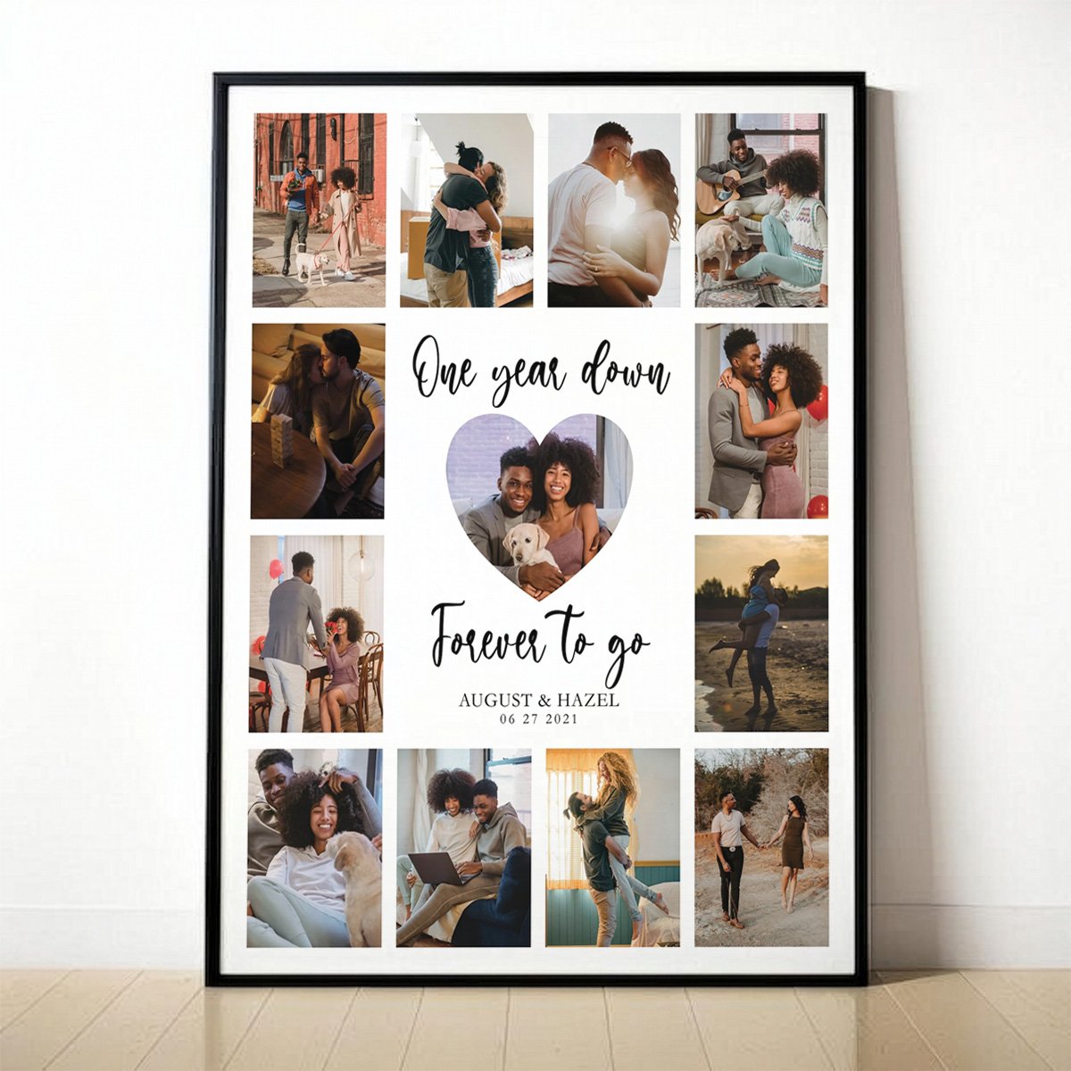 Custom Photo Collage | Personalized 1st Anniversary Gift for Him or Husband