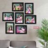 Set of 7 Custom Wooden Photo Collage Frames – Personalized Wall Decor