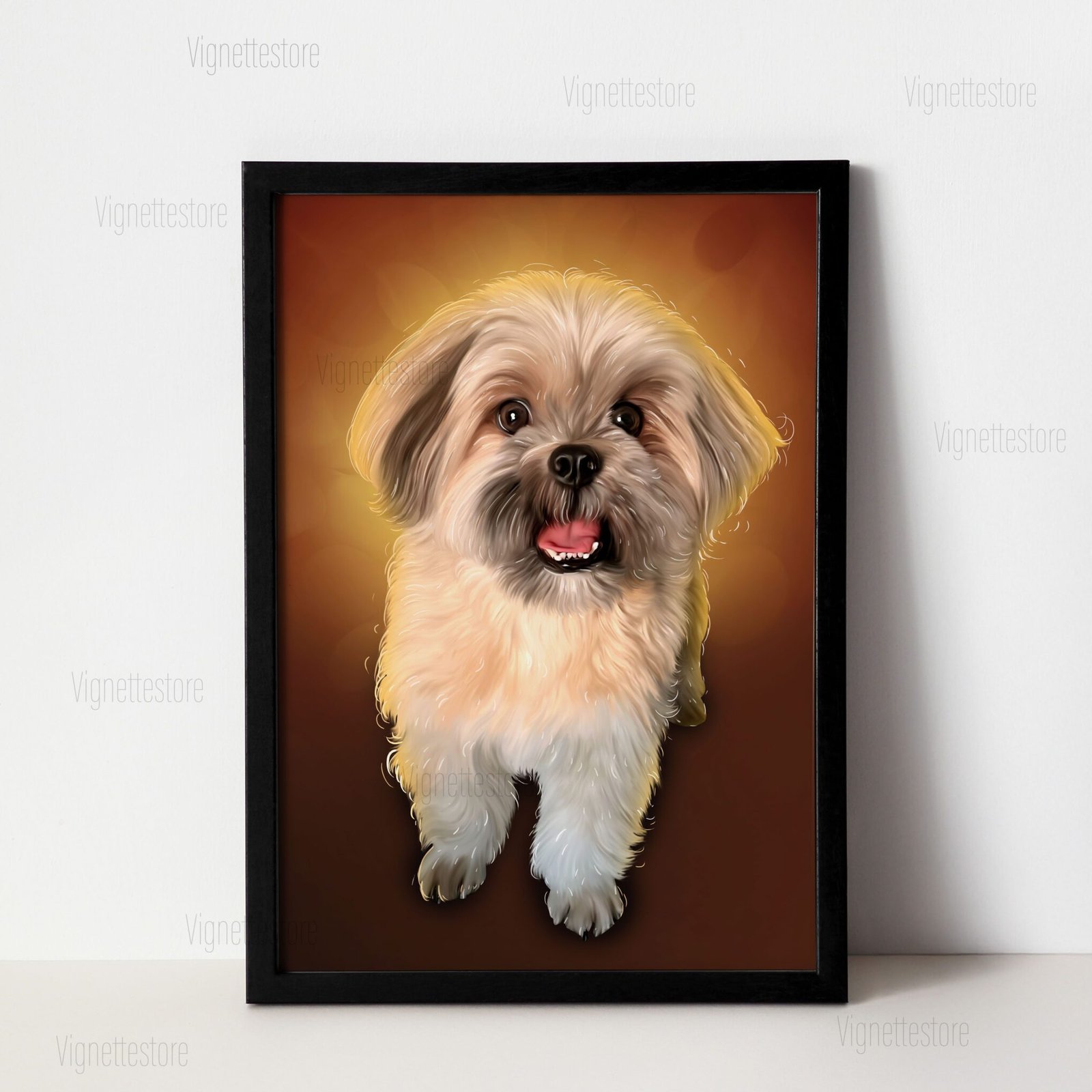 Custom Digital Oil Painting Pet Portrait – Personalized Pet Art for Dog & Cat Lovers