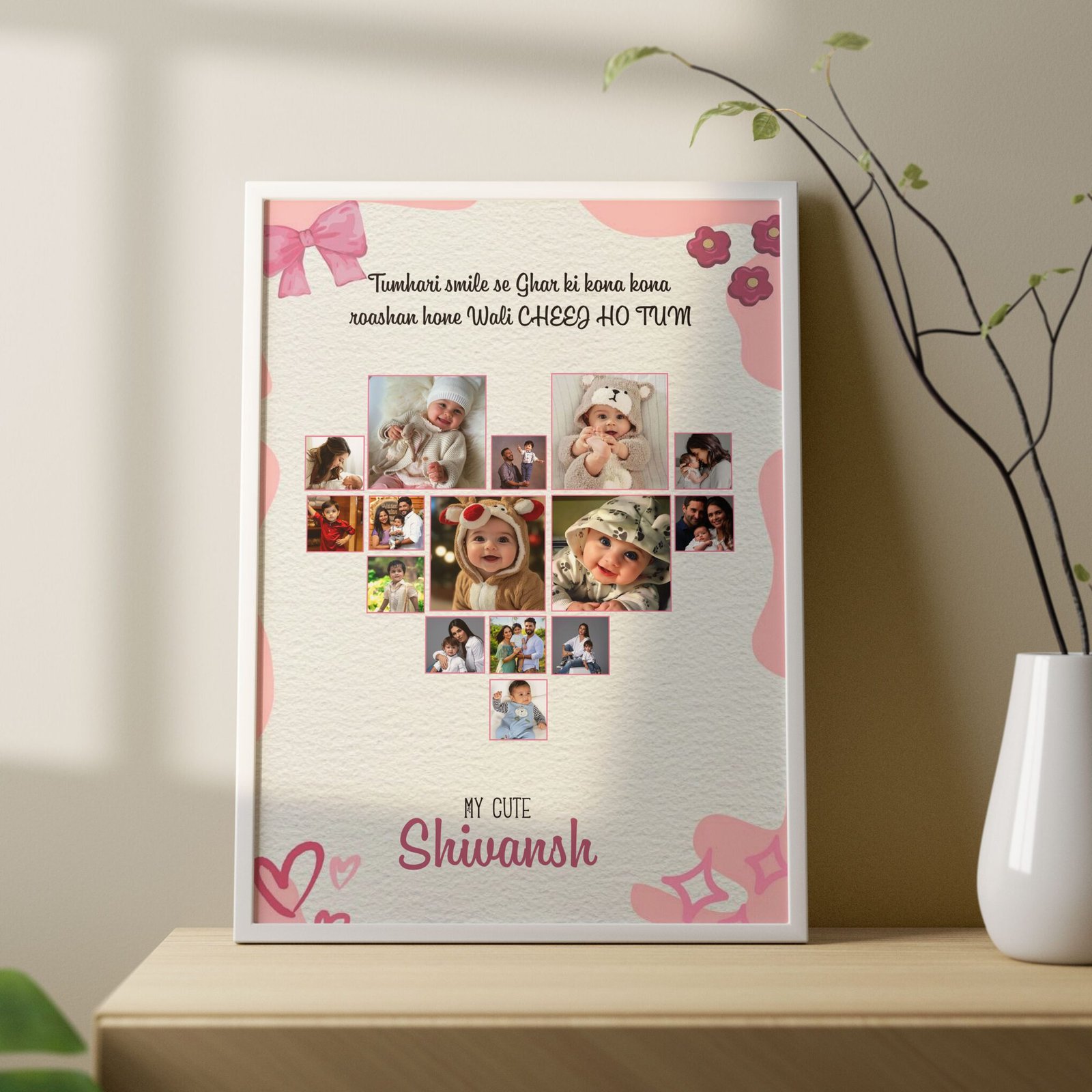 Heart photo frame collage​