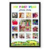 Personalized My First Year Baby Frame – 13 Photo Milestone Collage for Newborn to 12 Months