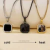 Heat activated photo pendant revealing hidden image with warmth