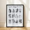 A Year Wrapped in Love” 12-Photo Collage Frame – 1st Anniversary Gift