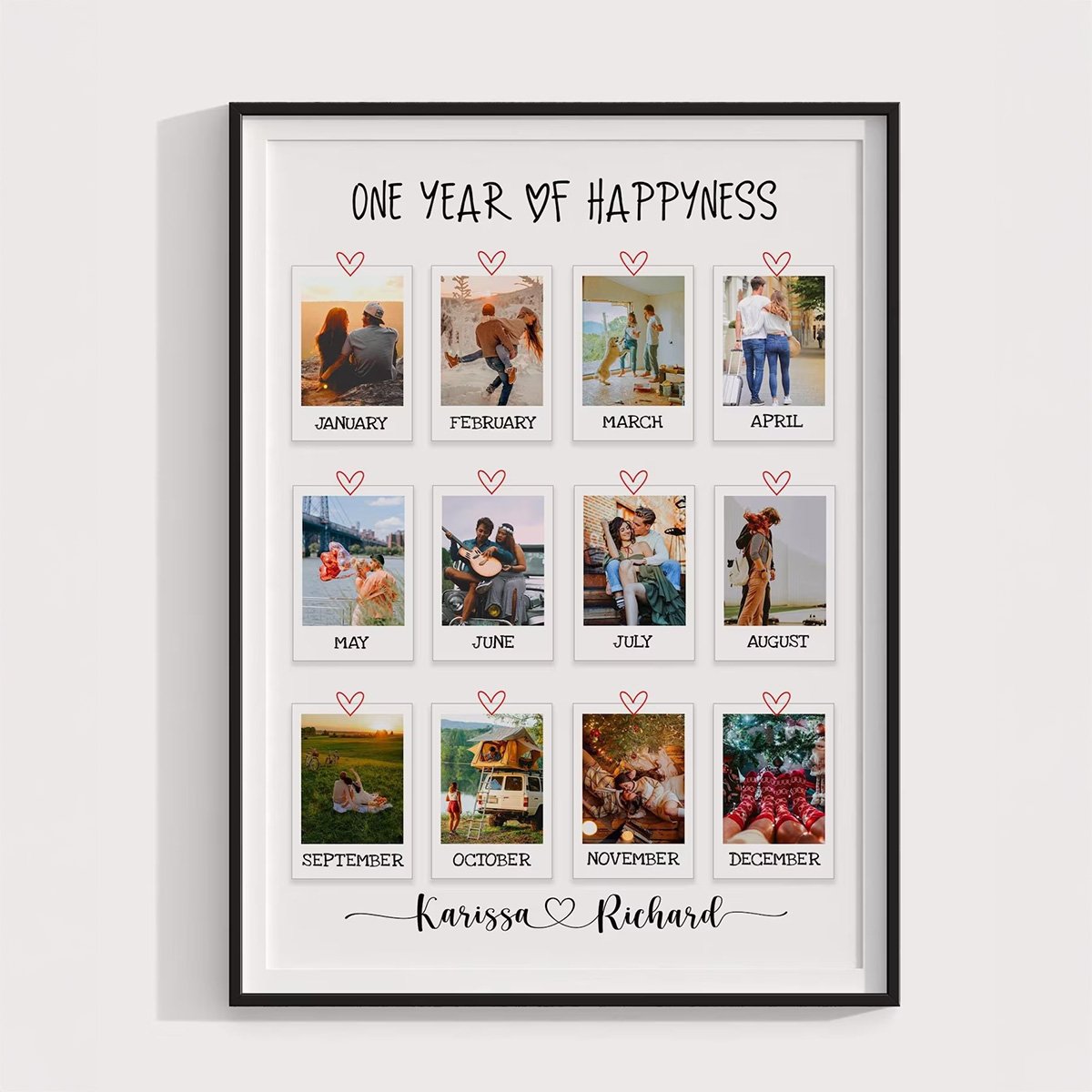 Anniversary Collage Frame – Personalized Photo Collage Gift for Couples